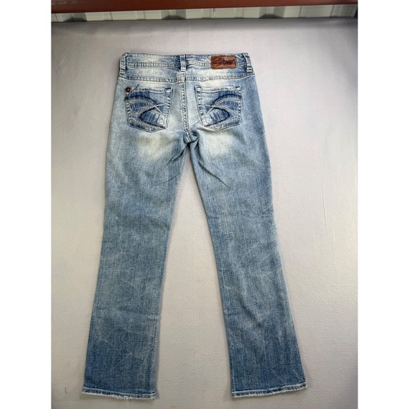 Silver Jeans Lola Bootcut Jeans W27 L31 Light Wash Distressed‎ Cotton Blend - Picture 7 of 12